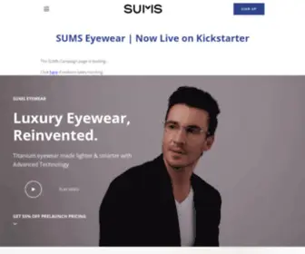 Sumseyewear.com(SUMS EYEWEAR) Screenshot