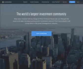 SumZero.com(The World's Largest Professional Investor Community) Screenshot