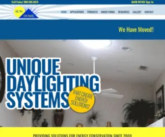 Sun-Dome.com(High Performance Daylighting Systems) Screenshot