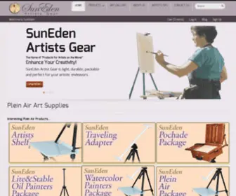 Sun-Eden.com(Products for Artists on the Move) Screenshot