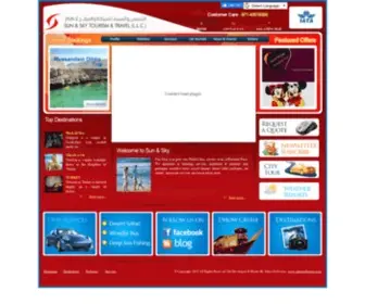 Sunandskytravels.com(Sun and Sky Tourism and Travel Agencies Dubai) Screenshot