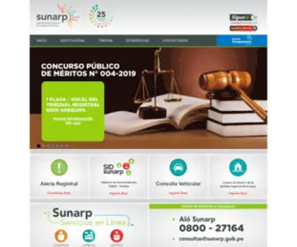 Sunarp.gob.pe(Superintendencia Nacional de los Registros Públicos) Screenshot