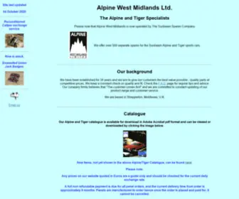 Sunbeam-Alpine.co.uk(Alpine West Midlands) Screenshot