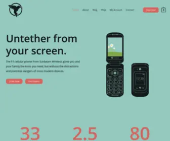 Sunbeamwireless.com(The F1 Cellular Phone) Screenshot