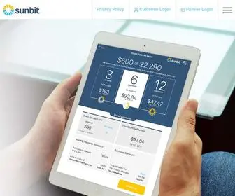 Sunbit.com(Pay-over-time technology for everyday needs) Screenshot