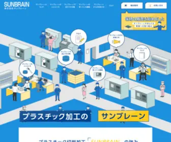 Sunbrain.co.jp(株式会社サンブレーン｜汎用プラスチックからスーパーエンプラまで対応できる大阪のプラスチック加工会社) Screenshot