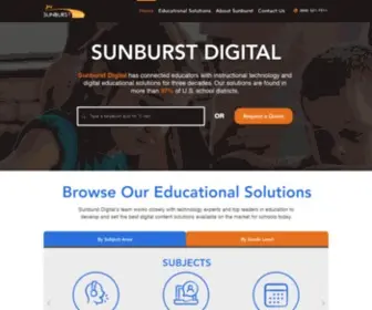 Sunburst.com(Digital Educational Curriculum and Software) Screenshot