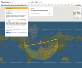 Suncalc.net(A little online application with interactive map) Screenshot