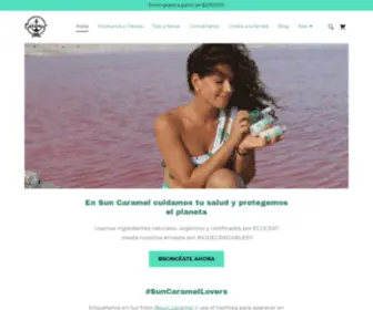 Suncaramel.com(Productos con ingredientes orgánicos y biodegradables) Screenshot