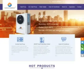 Sunchienergy.com(Heat Pump & Water Heater & Solar Air Conditioner For Sale) Screenshot