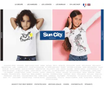 Suncity-Fashiongroup.com(Sun City : Grossiste de vêtements sous licence) Screenshot
