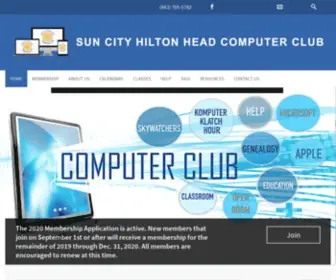 Suncitycc.org(Sun City Hilton Head Computer Club) Screenshot