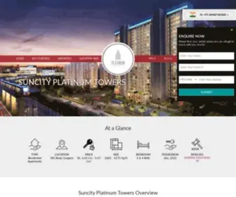 Suncityplatinumtowers.co.in(Suncity Platinum Towers Gurgaon) Screenshot