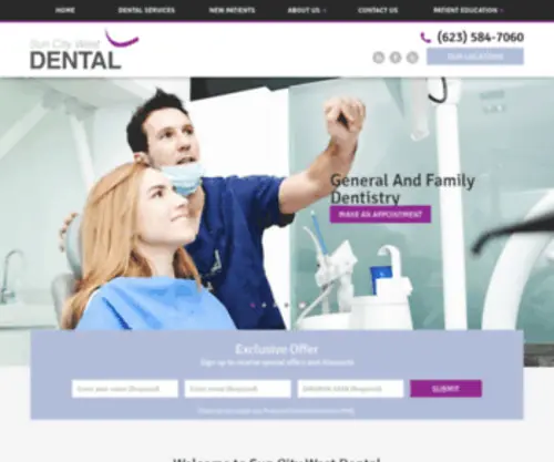 Suncitywestdental.com(Cosmetic Dentistry) Screenshot