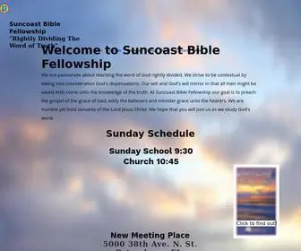 Suncoastbiblefellowship.org(Dispensational Church) Screenshot