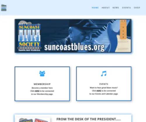 Suncoastblues.org(Suncoast Blues Society) Screenshot