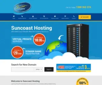 Suncoasthosting.com.au(Suncoast Hosting Solutions) Screenshot