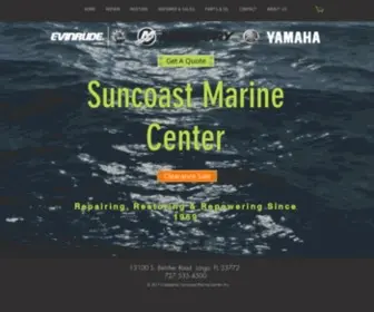 Suncoastmarinecenter.com(Evinrude & Yamaha Outboards) Screenshot