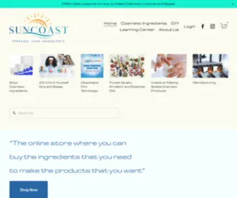 Suncoastpersonalcareingredients.com(Suncoast Products LLC) Screenshot