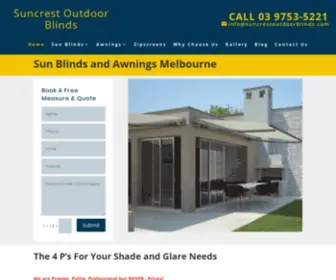 Suncrestoutdoorblinds.com(Finest Outdoor Blinds & Awnings Melbourne) Screenshot