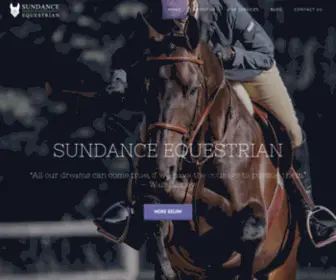 Sundanceequestrian.com(Exceptional Training for the Seattle Hunter Jumper Community) Screenshot