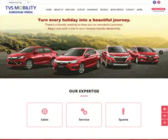 Sundaramhonda.com(A division of T V Sundram Iyengar & Sons Private Limited) Screenshot