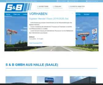Sundb-Halle.de(S&B GmbH aus Halle/ Saale) Screenshot