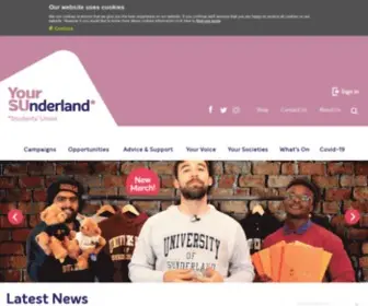 Sunderlandsu.co.uk(University of Sunderland Students' Union) Screenshot