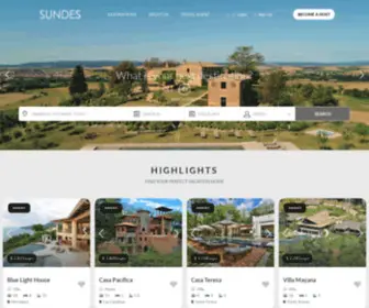 Sundes.com(Vacation Rentals Worldwide) Screenshot