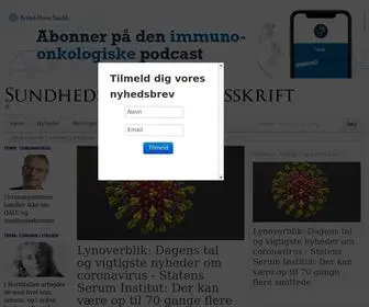 Sundhedspolitisktidsskrift.dk(Sundhedspolitisk Tidsskrift) Screenshot
