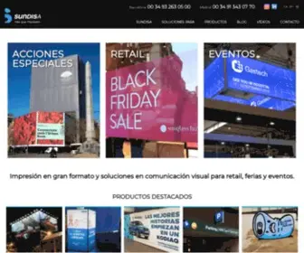 Sundisa.es(Impresión en gran formato y soluciones en comunicación visual) Screenshot