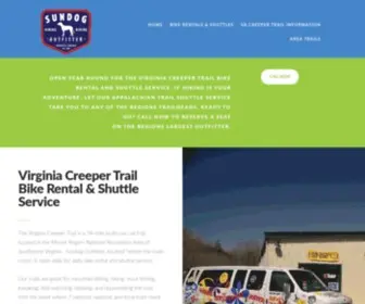 Sundogoutfitter.com(Virginia Creeper Trail Rentals Shuttles Maps and Information) Screenshot