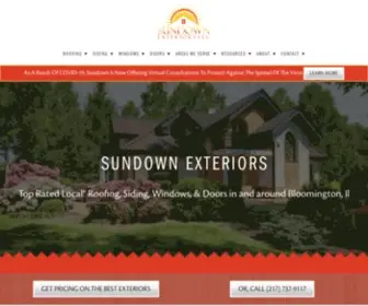 Sundownexteriors.com(Roofing Bloomington IL General Contractor) Screenshot