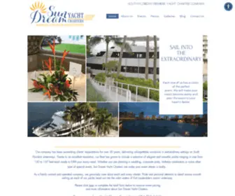 Sundreamyachts.com(South Florida Yacht charter Fort Lauderdale party boat dinner cruise) Screenshot