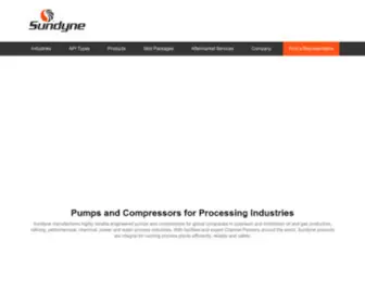 Sundyne.com(Sundyne Pumps and Compressors) Screenshot