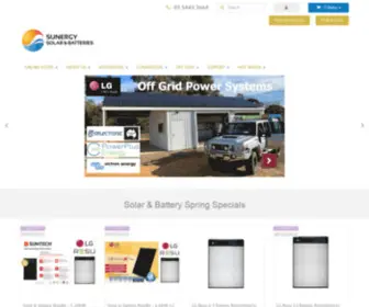 Sunergysolar.com.au(Converting sunlight into electricity with a solar power system) Screenshot