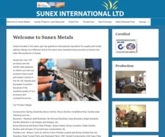 Sunexmetals.com(Turned Parts) Screenshot