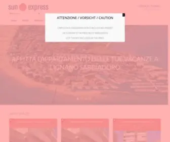 Sunexpress.it(Agenzia immobiliare Lignano Sabbiadoro Sun Express) Screenshot