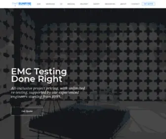 Sunfiretesting.com(All-Inclusive EMC & Wireless Testing with Unlimited Retesting) Screenshot