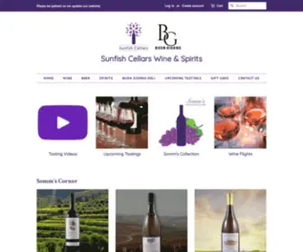 Sunfishcellars.com(Sunfish Cellars Wine & Spirits) Screenshot