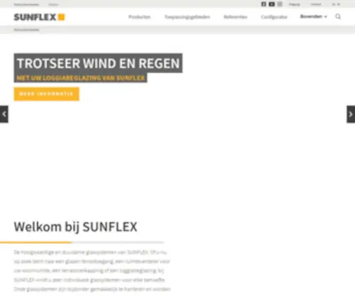 Sunflex.nl(SUNFLEX: Home) Screenshot