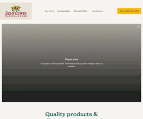 Sunflowernaturalfoodsvt.com(Sunflower Natural Foods) Screenshot