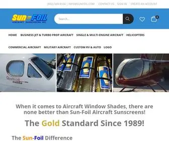 Sunfoil.com(Sun-Foil Aircraft Sunscreens) Screenshot