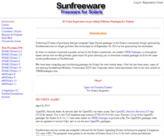 Sunfreeware.com(Download free and open source (FOSS)) Screenshot
