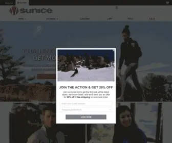 Sunice.com(Sunice Sports) Screenshot