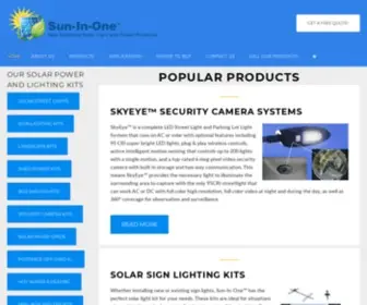 Suninone.com(New LED Solar Light & Power Kit Products) Screenshot
