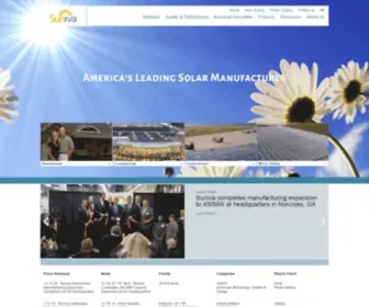 Suniva.com(High-power, Buy America compliant solar modules and cells from an American company) Screenshot