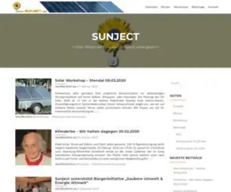 Sunject.com(Solar Sound Solutions) Screenshot