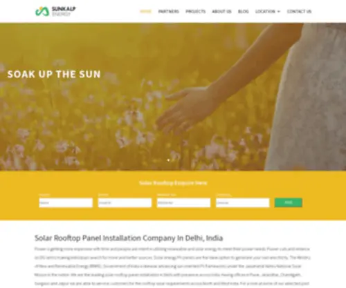 Sunkalp.com(Solar Rooftop Panel Installation Company In Delhi) Screenshot