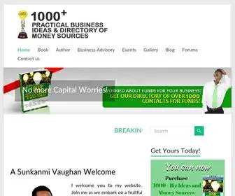 Sunkanmivaughan.com(Practical Business Ideas & Directory of Money Sources) Screenshot